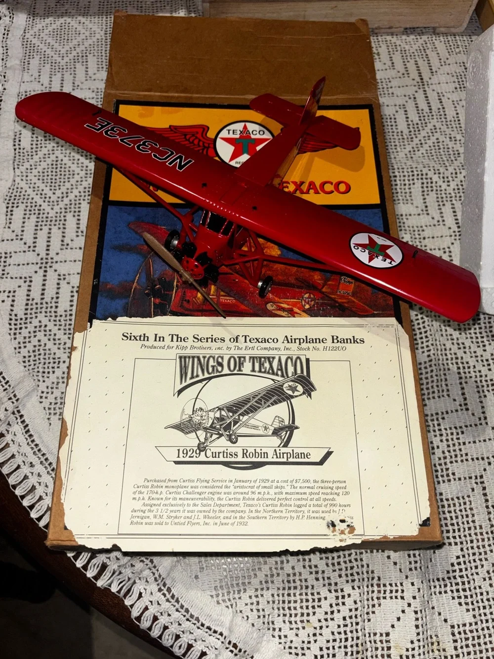 Wings of 1929 Curtiss Robin Airplane Wall Art - Red Collectors Plane